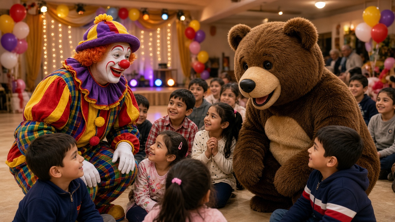 Palyaço ve Maskot Ekibi Çocuk Etkinliklerinin Yıldızları Oldu
